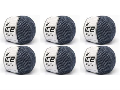 6x50gr. DISCO Viskon, Merino Yün Kot Mavisi Lüks, Merinos, Kışlık, Yün, Viskon, Worsted