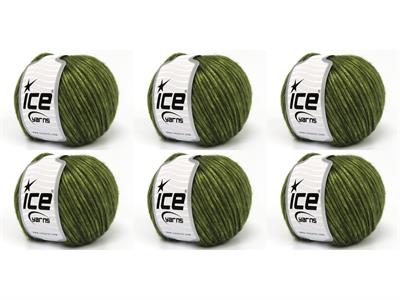 6x50gr. DISCO Viskon, Merino Yün Çim Yeşili Lüks, Merinos, Kışlık, Yün, Viskon, Worsted