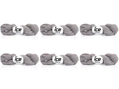 6x50gr. MERINO COTTON Açık Gri Organik Pamuk, Merino Yün Lüks, Kışlık, Yün, Organik Pamuk, Pamuk, Merino Yün