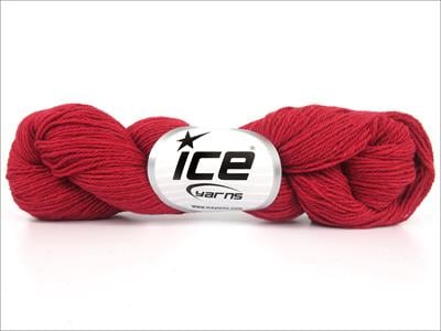 6x50gr. MERINO COTTON Koyu kırmızı Organik Pamuk, Merino Yün Lüks, Kışlık, Yün, Organik Pamuk, Pamuk, Merino Yün