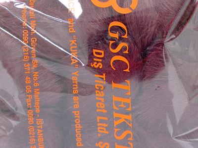 8 Faux Fur PomPoms Dark Maroon