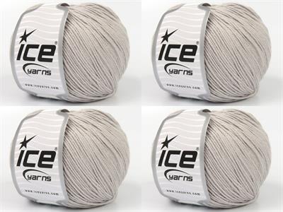 4x100gr. BAMBOO COTTON DELUXE Organik Pamuk, Bambu Açık Gri Bebe, Yazlık İplikler, Organik Pamuk, Pamuk, Bambu