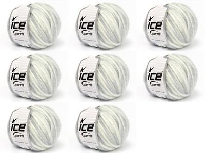 8x50gr. AIR WOOL SPOTS Yün, Akrilik Beyaz, Açık Mavi Kışlık, Yün, Batik Desenli, Worsted, Akrilik