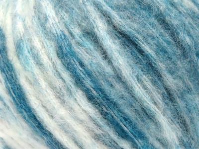 8x50gr. AIR WOOL SPOTS Yün, Akrilik Beyaz, Çamurcun Kışlık, Yün, Batik Desenli, Worsted, Akrilik