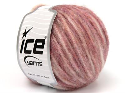 8x50gr. AIR WOOL SPOTS Yün, Akrilik Beyaz, Açık Mürdüm, Açık Pembe Kışlık, Yün, Batik Desenli, Worsted, Akrilik