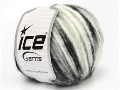 8x50gr. AIR WOOL SPOTS Yün, Akrilik Siyah, Beyaz, Gri Kışlık, Yün, Batik Desenli, Worsted, Akrilik