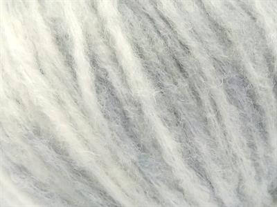 8x50gr. AIR WOOL SPOTS Yün, Akrilik Beyaz, Açık Mavi Kışlık, Yün, Batik Desenli, Worsted, Akrilik