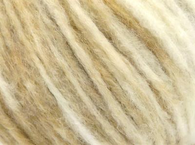 8x50gr. AIR WOOL SPOTS Yün, Akrilik Beyaz, Açık Kahve Kışlık, Yün, Batik Desenli, Worsted, Akrilik