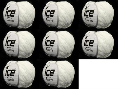 8x50gr. BALLOON Beyaz Mikro Fiber Yazlık İplikler, Ponpon