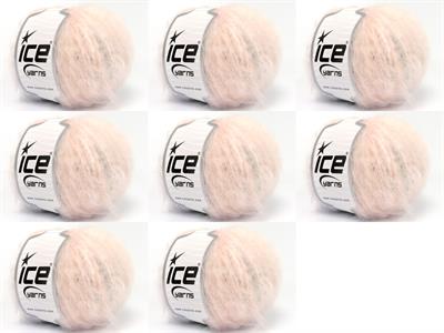 8x50gr. CHANCY MOHAIR Tiftik, Akrilik Açık Gri, Açık Mavi, Açık Pembe, Ekru Kışlık, Yün, Tiftik, Batik Desenli, Worsted