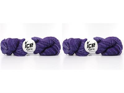 2x100gr. HAND DYED SUPERWASH MERINO Mor Melanj  Lüks, Merinos, Kışlık, Yün, Batik Desenli, Worsted, El Boyama, Makina Yıkama