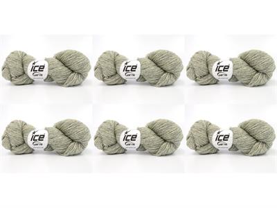 6x50gr. SHETLAND WOOL Yün Krem, Gri Lüks, Kışlık, Çok İnce, Yün, 100% Yün