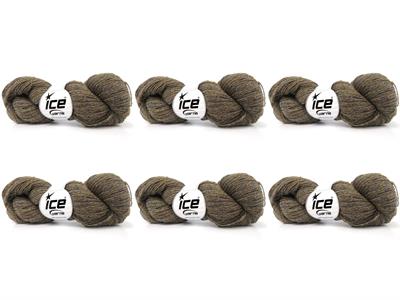 6x50gr. SHETLAND WOOL Yün Turkuaz, Gri, Kahverengi Tonları Lüks, Kışlık, Çok İnce, Yün, 100% Yün
