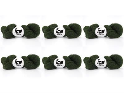 6x50gr. SHETLAND WOOL Yün Orman Yeşili Lüks, Kışlık, Çok İnce, Yün, 100% Yün