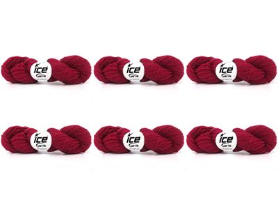 6x50gr. SHETLAND WOOL Yün Bordo Lüks, Kışlık, Çok İnce, Yün, 100% Yün