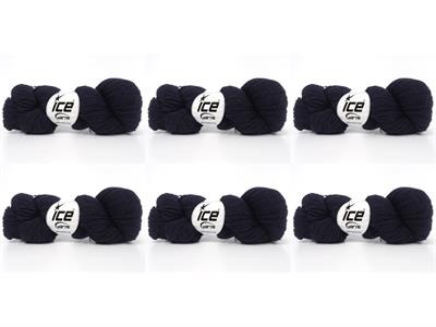 6x50gr. SHETLAND WOOL Yün Siyah, Koyu laci Lüks, Kışlık, Çok İnce, Yün, 100% Yün