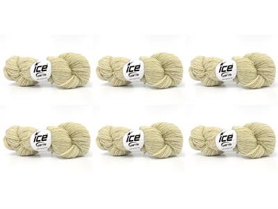 6x50gr. SHETLAND WOOL Yün Krem, Açık Gri Lüks, Kışlık, Çok İnce, Yün, 100% Yün