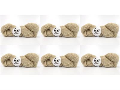 6x50gr. SHETLAND WOOL Yün Krem, Bej Lüks, Kışlık, Çok İnce, Yün, 100% Yün
