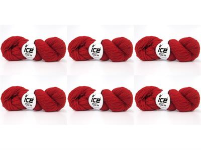 6x50gr. SHETLAND WOOL Yün Kırmızı, Altın Lüks, Kışlık, Çok İnce, Yün, 100% Yün
