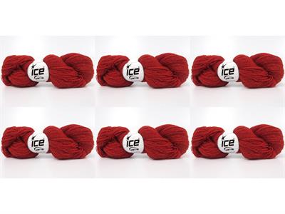 6x50gr. SHETLAND WOOL Yün Altın, Domates Kırmızı Lüks, Kışlık, Çok İnce, Yün, 100% Yün