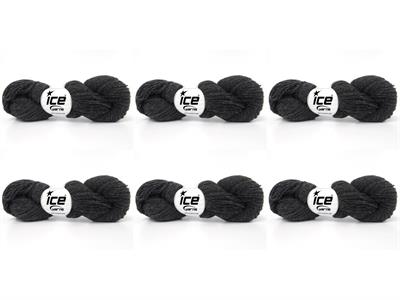 6x50gr. SHETLAND WOOL Yün Koyu Gri Lüks, Kışlık, Çok İnce, Yün, 100% Yün