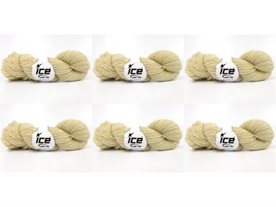 6x50gr. SHETLAND WOOL Yün Bej Lüks, Kışlık, Çok İnce, Yün, 100% Yün