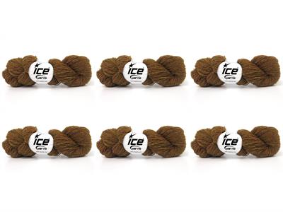 6x50gr. SHETLAND WOOL Yün Kahverengi Tonları, Altın tonları Lüks, Kışlık, Çok İnce, Yün, 100% Yün