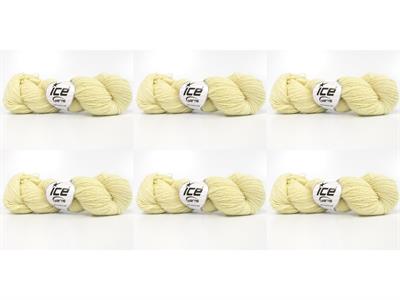 6x50gr. SHETLAND WOOL Yün Krem Lüks, Kışlık, Çok İnce, Yün, 100% Yün