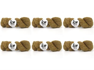 6x50gr. SHETLAND WOOL Yün Açık Kahve, Açık Haki Lüks, Kışlık, Çok İnce, Yün, 100% Yün