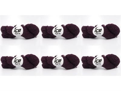 6x50gr. SHETLAND WOOL Yün Maron Lüks, Kışlık, Çok İnce, Yün, 100% Yün
