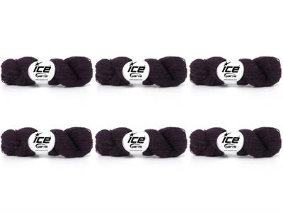 6x50gr. SHETLAND WOOL Yün Maron, Antrasit Lüks, Kışlık, Çok İnce, Yün, 100% Yün