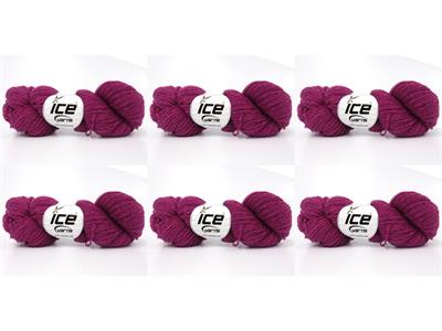 6x50gr. SHETLAND WOOL Yün Fuşya Lüks, Kışlık, Çok İnce, Yün, 100% Yün