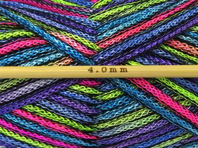 4x100gr. STARRY NIGHT Akrilik Yeşil, Pembe, Mavi, Mor, Turkuaz Yazlık İplikler, Tığ İşi, Zincir, Akrilik