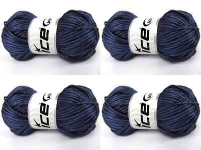 4x100gr. STARRY NIGHT Akrilik Indigo Mavi Yazlık İplikler, Tığ İşi, Zincir, Akrilik