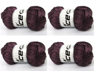 4x100gr. STARRY NIGHT Akrilik Maron Yazlık İplikler, Tığ İşi, Zincir, Akrilik