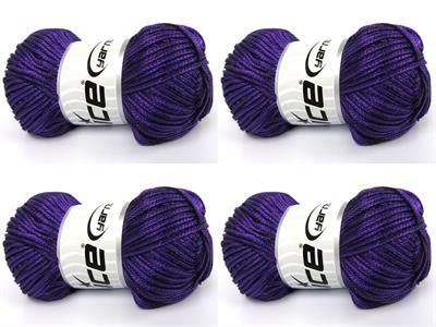 4x100gr. STARRY NIGHT Akrilik Mor Yazlık İplikler, Tığ İşi, Zincir, Akrilik