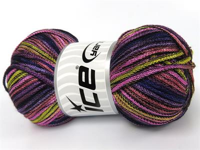 4x100gr. STARRY NIGHT Akrilik Altın, Leylak Tonları, Pembe tonları Yazlık İplikler, Tığ İşi, Zincir, Akrilik