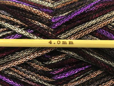 4x100gr. STARRY NIGHT Akrilik Leylak, Kahverengi Tonları, Bakır Yazlık İplikler, Tığ İşi, Zincir, Akrilik