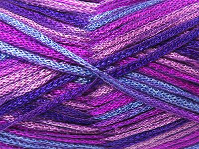 4x100gr. STARRY NIGHT Akrilik Leylak, Açık Mavi, Pembe tonları Yazlık İplikler, Tığ İşi, Zincir, Akrilik