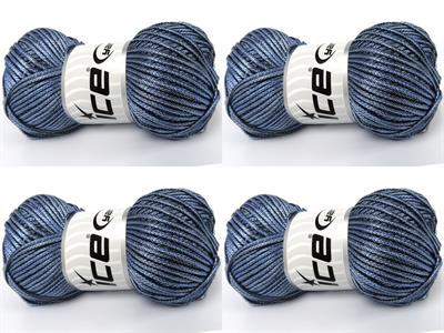 4x100gr. STARRY NIGHT Akrilik Açık Mavi Yazlık İplikler, Tığ İşi, Zincir, Akrilik