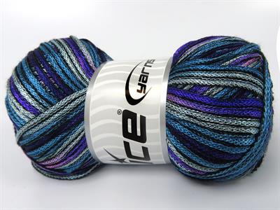 4x100gr. STARRY NIGHT Akrilik Pembe, Leylak, Mavi Tonları Yazlık İplikler, Tığ İşi, Zincir, Akrilik