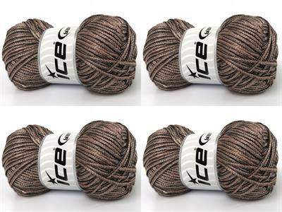 4x100gr. STARRY NIGHT Akrilik Bakır Yazlık İplikler, Tığ İşi, Zincir, Akrilik