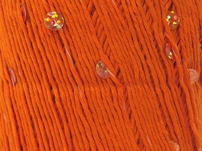 4x50gr. COTTON PAILLETTE FINE Pamuk Turuncu Metalik Simli, Yazlık İplikler, Pamuk, Boncuklu Pullu