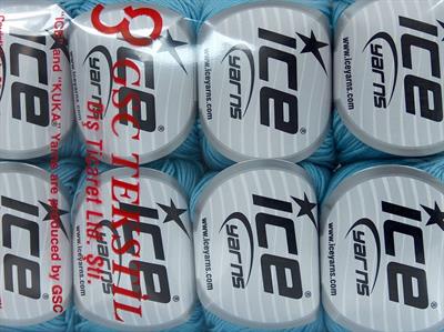 8x50gr. ADEL Pamuk, Akrilik Bebe Mavisi Bebe, Yazlık İplikler, Pamuk