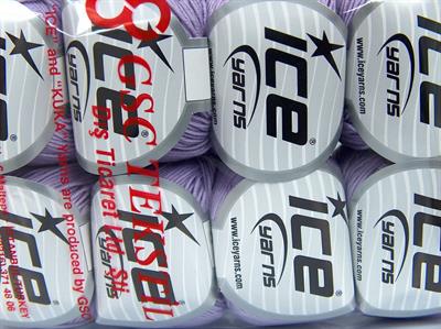 8x50gr. ADEL Pamuk, Akrilik Açık Lila Bebe, Yazlık İplikler, Pamuk