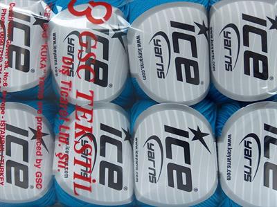 8x50gr. ADEL Pamuk, Akrilik Gökyüzü Mavi Bebe, Yazlık İplikler, Pamuk