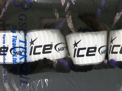 4x100gr. TUBEWOOL BULKY SPOTS Yün, Akrilik Siyah, Mor, Gül pembe Kışlık, Yün, Kalın