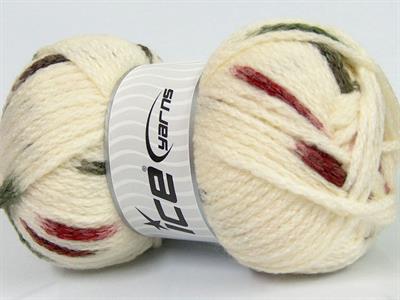 4x100gr. TUBEWOOL BULKY SPOTS Yün, Akrilik Krem, Bordo, Haki Kışlık, Yün, Kalın