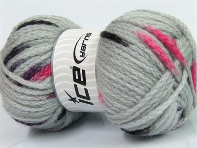 4x100gr. TUBEWOOL BULKY SPOTS Yün, Akrilik Pembe, Gri, Maron Kışlık, Yün, Kalın