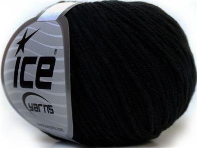 Lot of 8 Skeins Ice Yarns ALARA (50% Cotton) Hand Knitting Yarn Black